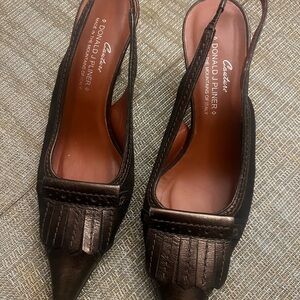 Donald J. Pliner Women's Dark Brown Slingback Heels